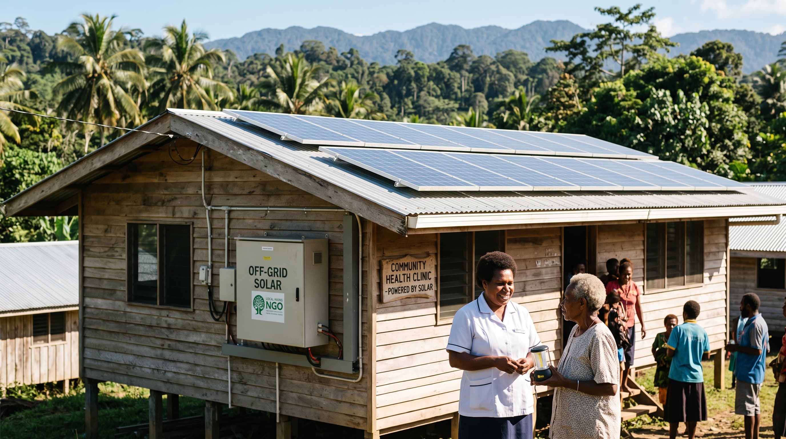 Community solar installation in PNG